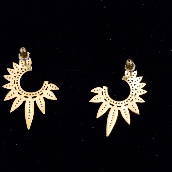 Azaara florentine pave crystal starburst earrings - Picture 3 of 4